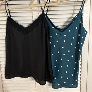 Two satin camis